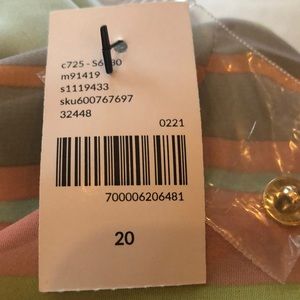 Lane Bryant pastel striped long dress